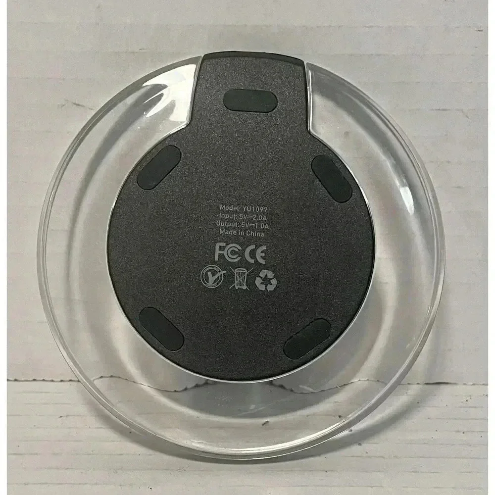 U-YOUSE ‎ Wireless Charging Pad YU1097 Clear With Black Includes USB Cable